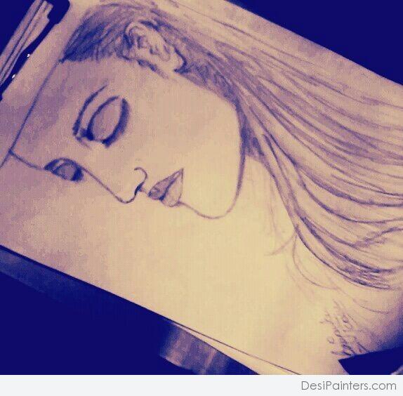 Pencil Sketch Of Girl By Priyanka kour