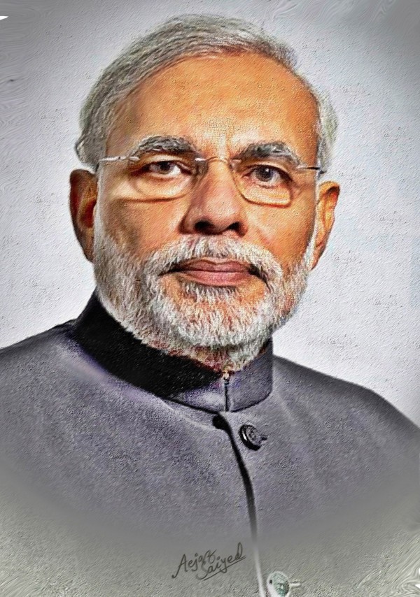 Digital Painting Of Honorable PM Narendra Modi - DesiPainters.com
