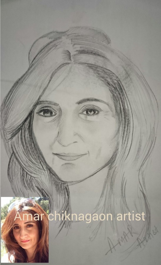 Lovely Pencil Sketch By Amar Chiknagaon artist - DesiPainters.com