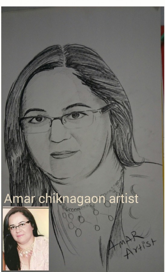 Pencil Sketch By Amar Chiknagaon