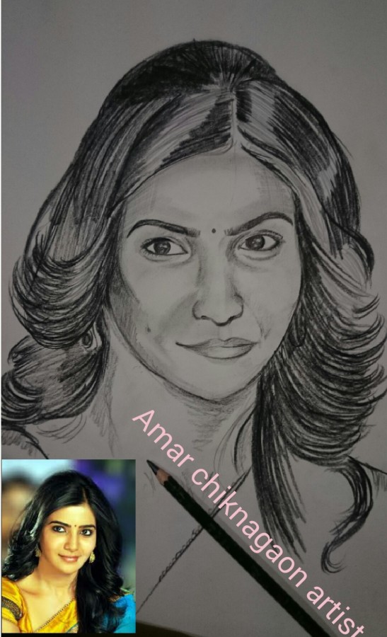 Pencil Sketch By Amar Chiknagaon Artist 