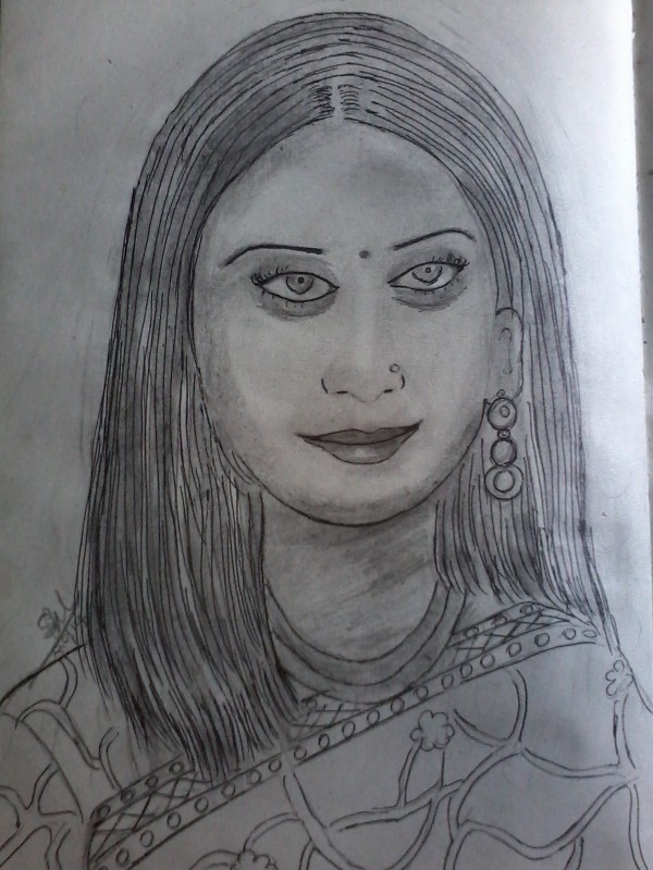 Sketch Of T.V Actress Sakshi Tanwar