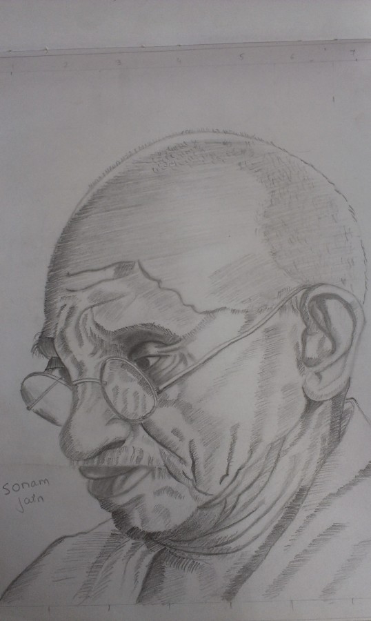 Pencil Sketch Of Mahatma Gandhi