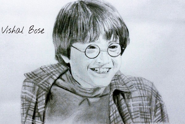 Pencil Sketch Of Harry Potter In Sorceror Stone