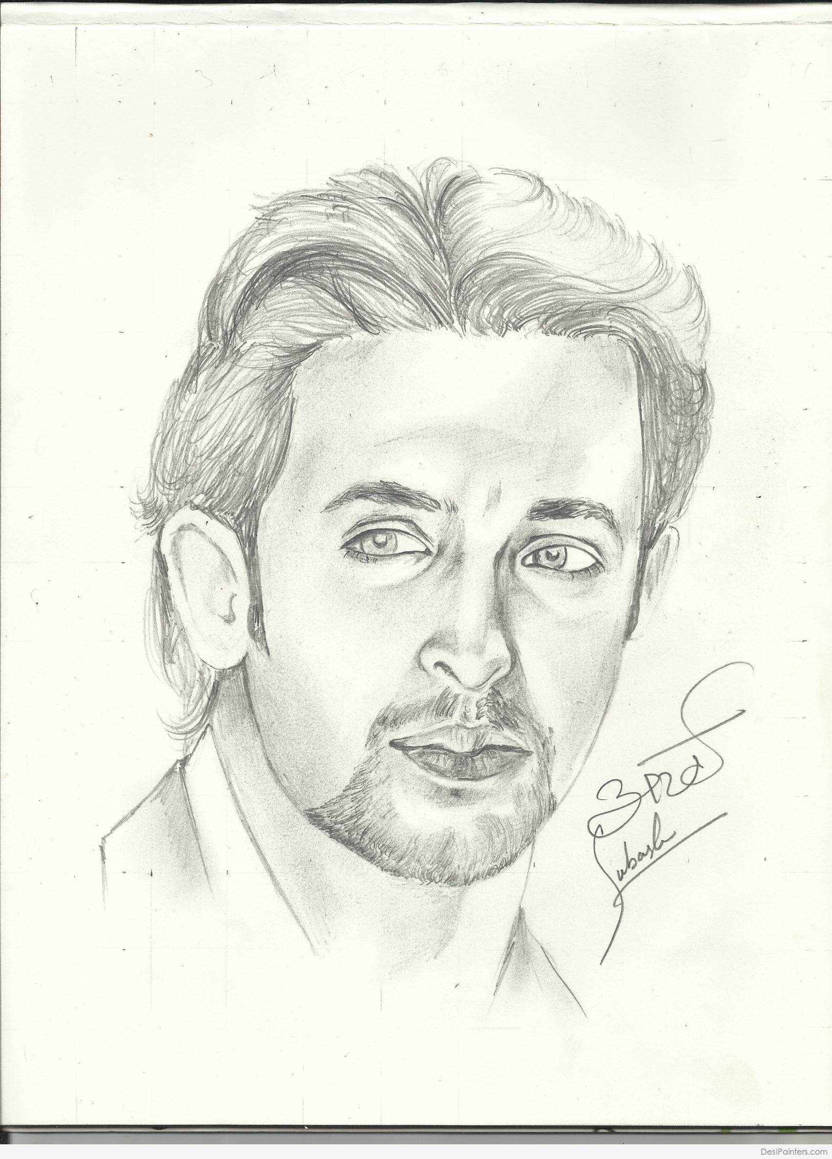 Pencil Sketch Of Hrithik Roshan