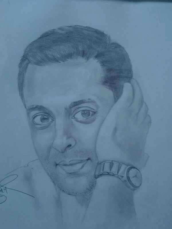 Pencil Sketch of Salman Khan - DesiPainters.com