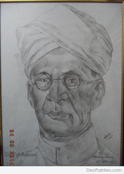 Pencil Sketch Of Dr S. Radhakrishnan - DesiPainters.com