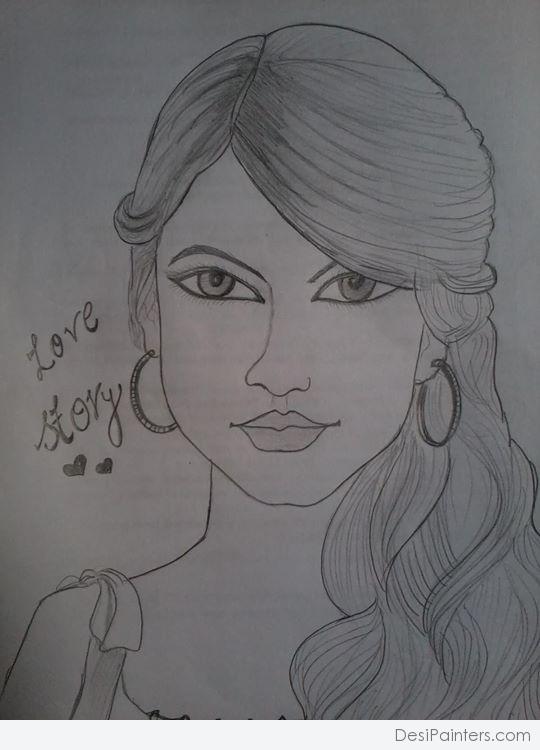 Pencil Sketch Of Taylor Swift - DesiPainters.com