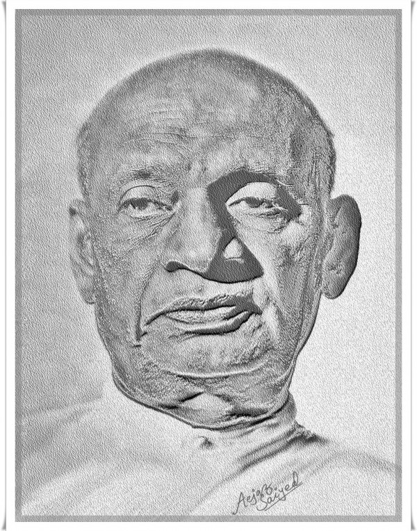 Digital Painting Of Sardar Vallabh Bhai Patel - DesiPainters.com