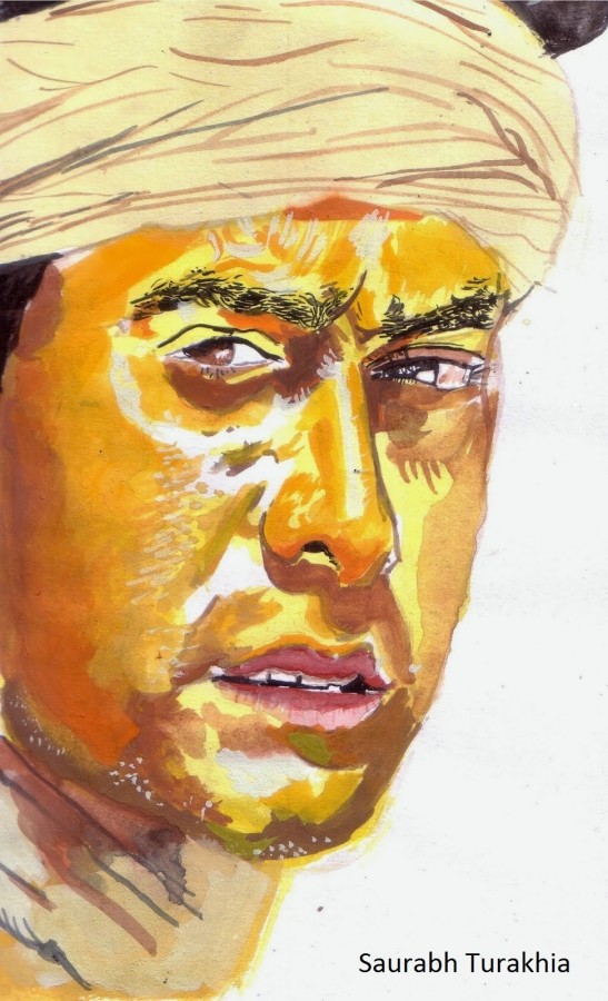 Watercolor Painting Of Aamir Khan As Bhuvan 