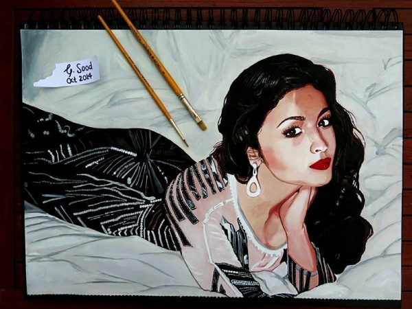 Oil Painting Of Alia Bhatt By Gitanjali Sood - DesiPainters.com