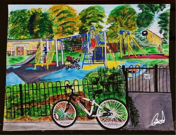 Park Watercolour Painting