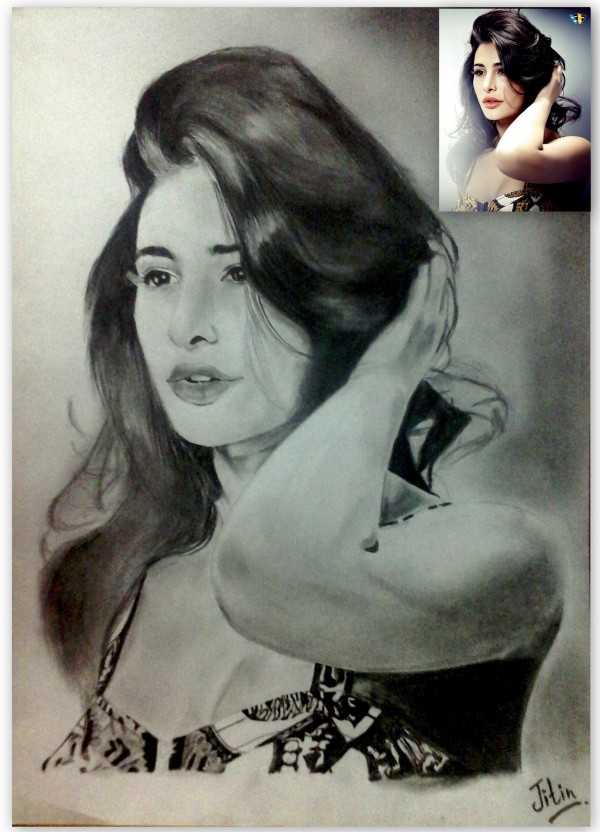 Marvelous Pencil Sketch Of Actress Nargis Fakhri 