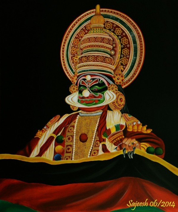 Acrylic Painting Of Kathakali