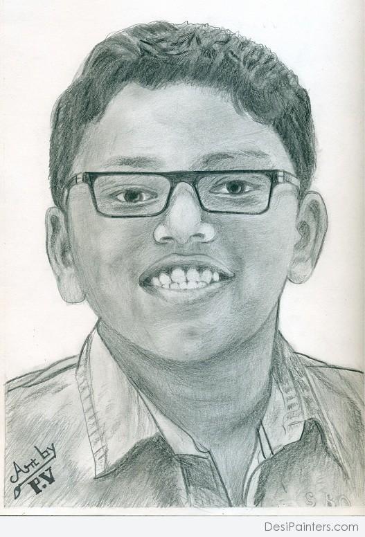 Moureesh Pencil Sketch Drawing - DesiPainters.com