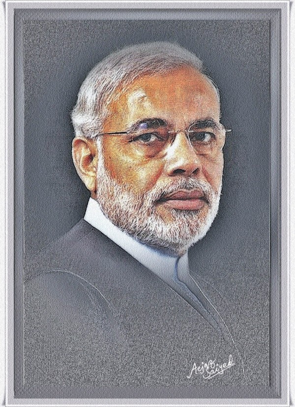 Digital Painting Of PM Narendra Modi - DesiPainters.com