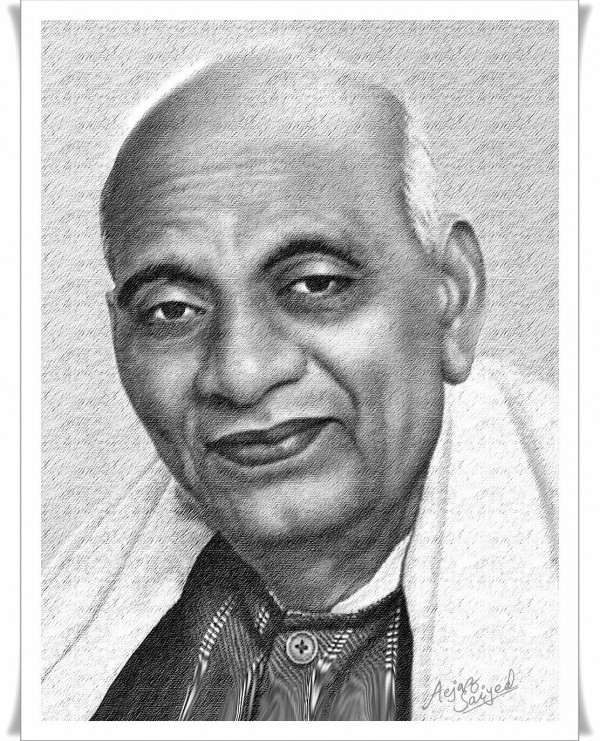 Digital Painting Of Sardar Vallabh Bhai Patel - DesiPainters.com