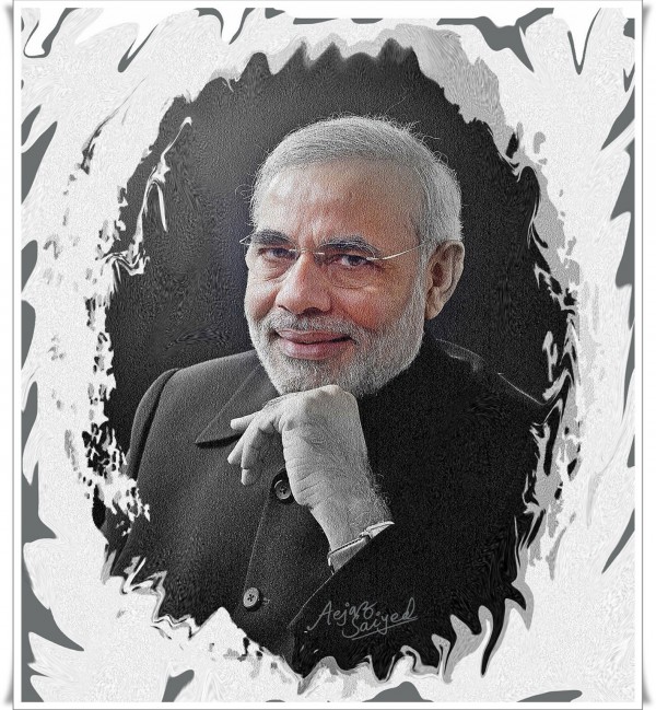 Digital Painting Of Narendra Modi - DesiPainters.com