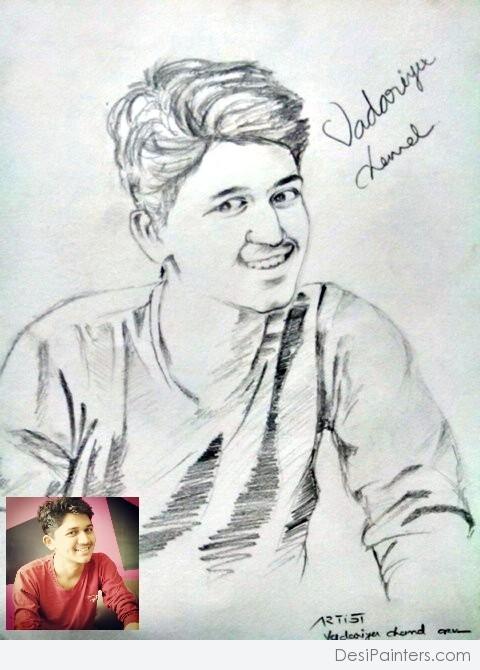 Pencil Sketch of  Vadariya Chand crv - DesiPainters.com