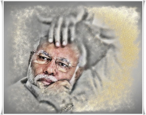 Digital Painting Of Narendra Damodardas Modi - DesiPainters.com