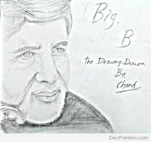 Pencil Sketch Of Famous Actor Amitabh Bachchan - DesiPainters.com