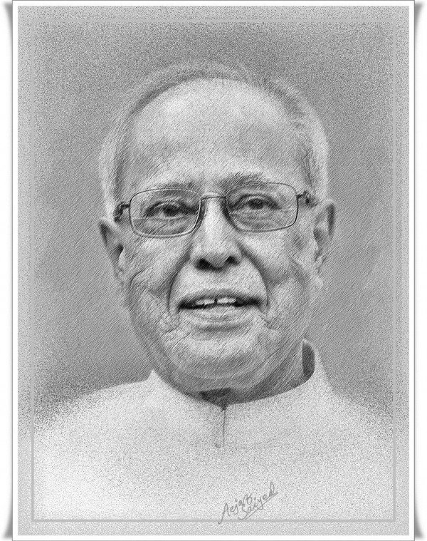 Digital Painting Of Pranab Mukherjee - DesiPainters.com
