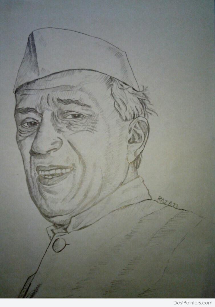 easy chacha nehru drawing for kids,jawaharlal nehru drawing step by  step,children's day s... | Drawings, Dragon ball super artwork, Easy  drawings