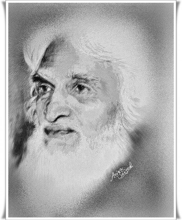 Digital Painting Of M.F. Husain - DesiPainters.com