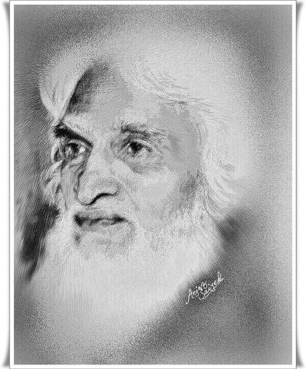 Digital Painting Of M.F. Husain