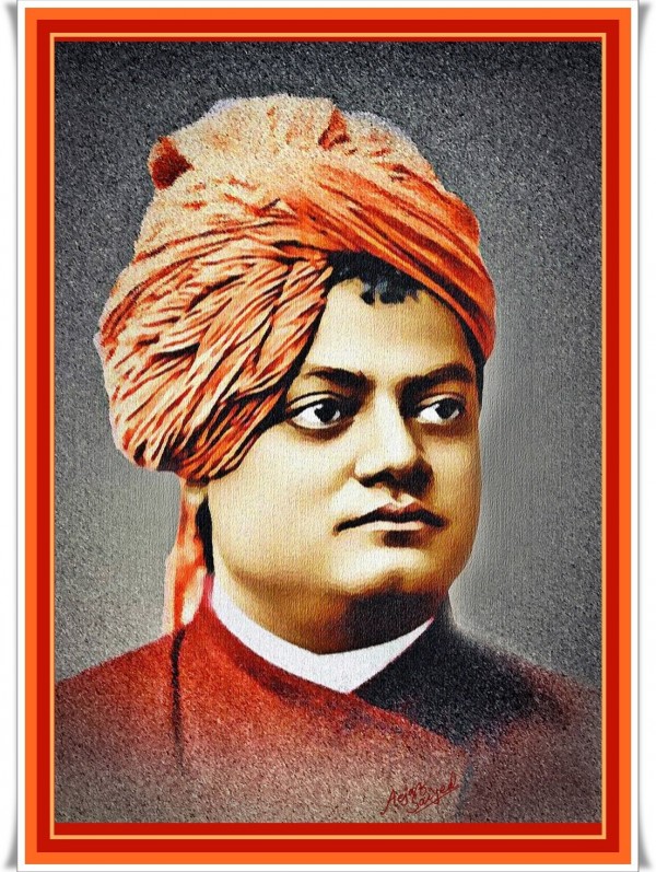 Digital Painting Of Swami Vivekanand Ji