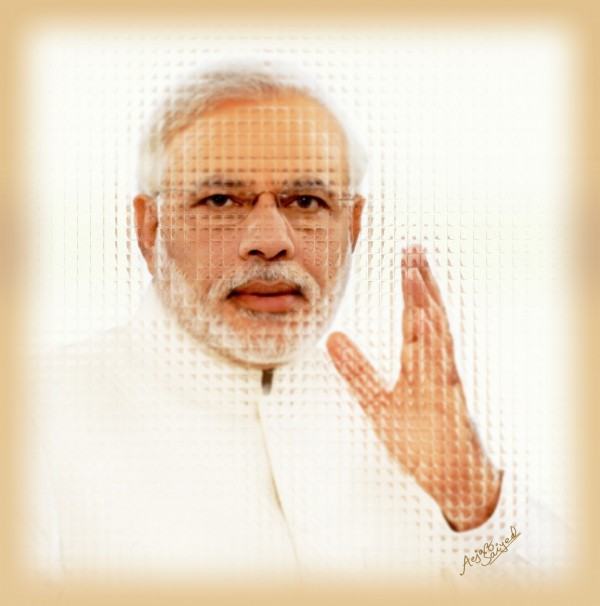 Digital Painting Of Honorable PM Narendra Modi - DesiPainters.com