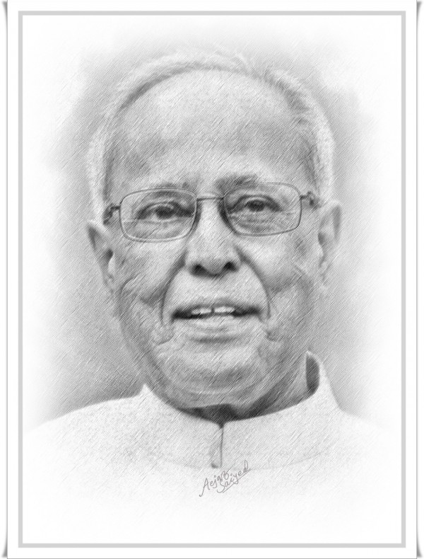 Digital Painting Of Pranab Mukharjee