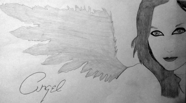 Pencil Sketch Of An Angel