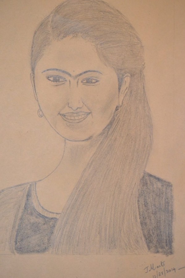 Pencil Sketch Of Avika ghor 