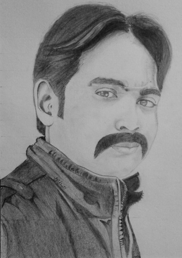 Pencil Sketch of My Friend