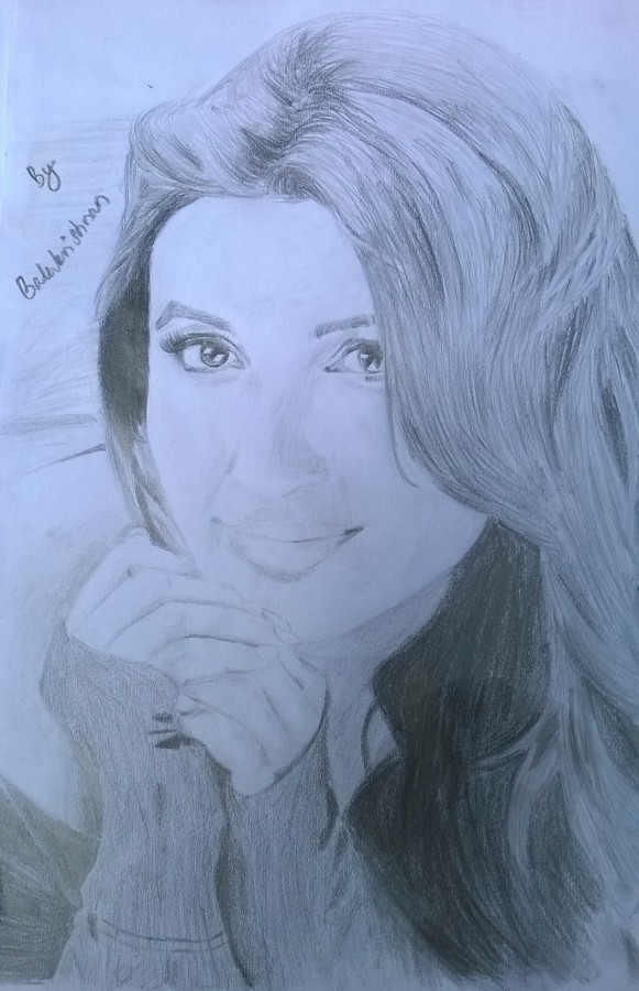 Pencil Drawing of Parineeti Chopra - DesiPainters.com