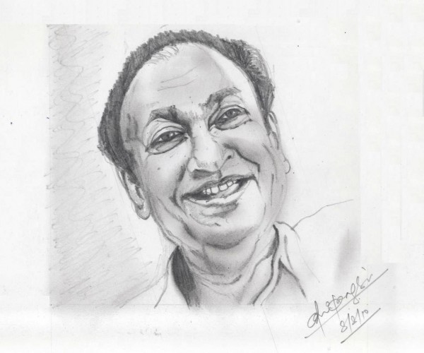 Pencil Sketch of Natasarvabhouma Dr. Rajkumar