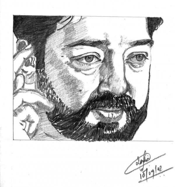 Pencil Sketch of Padma Shri Dr. Kamal Haasan - DesiPainters.com