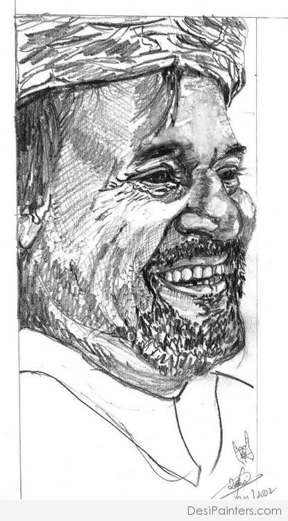 Pencil Sketch of Thalaivaa – Superstar Rajnikanth - DesiPainters.com