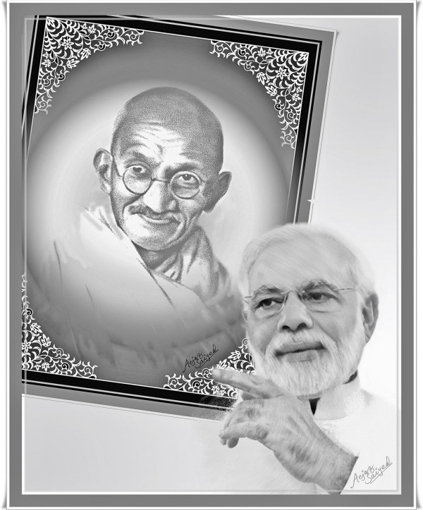 Digital Painting of Narendra Modi