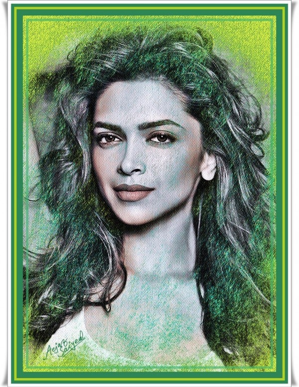 Digital Painting of Deepika Padukone - DesiPainters.com