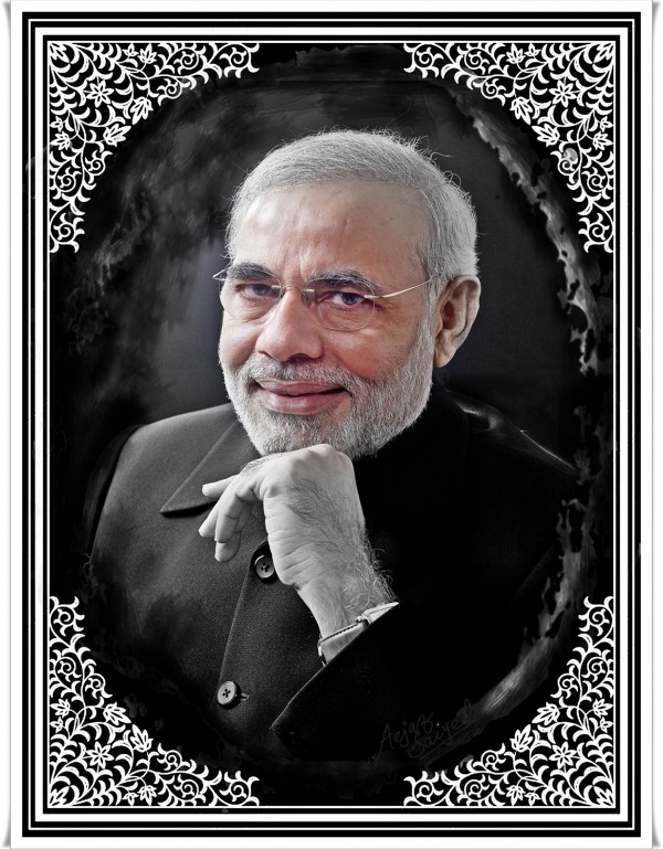 Beautiful Painting of Narendra Modi - DesiPainters.com