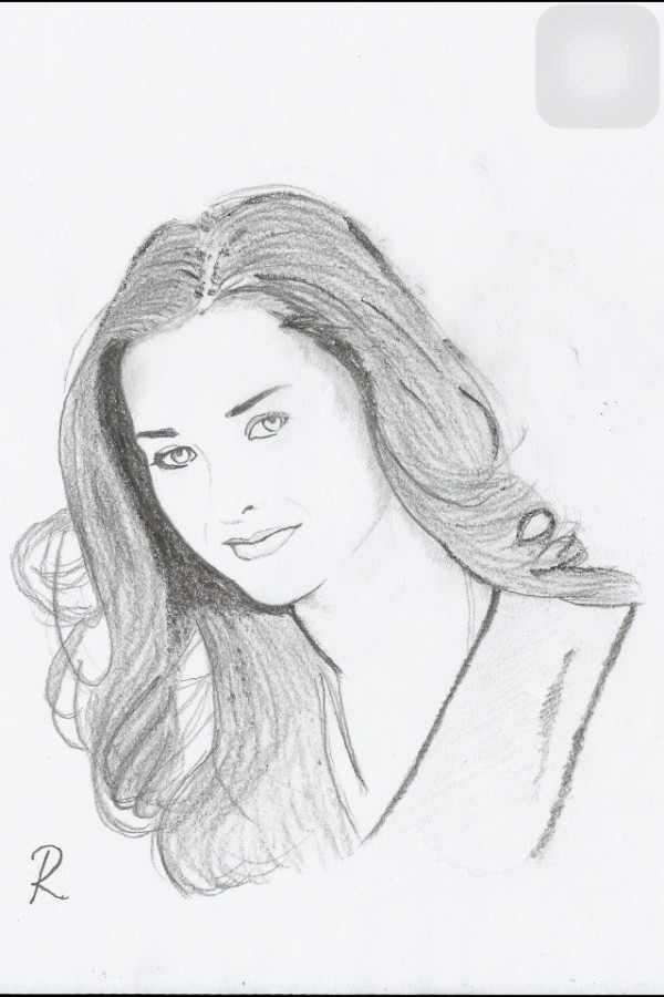 Pencil Sketch of Amy Jackson