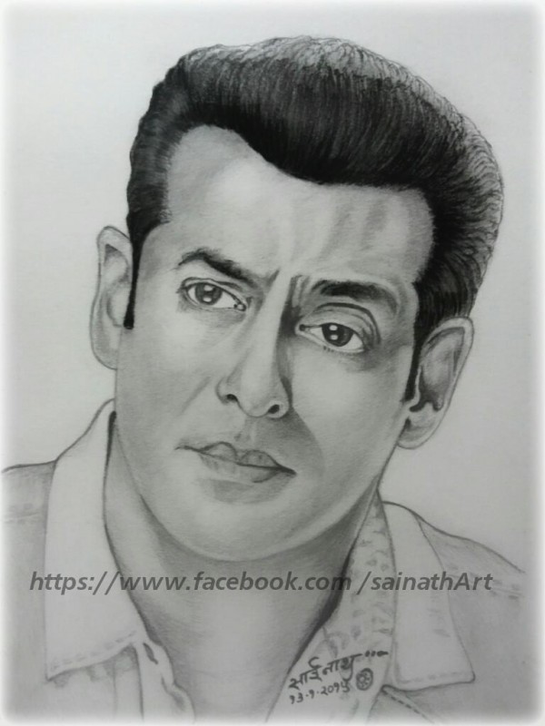 Pencil Sketch of Salman Khan - DesiPainters.com