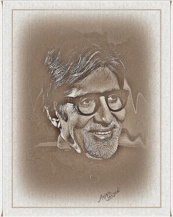 Digital Painting of Amitabh Bachchan - DesiPainters.com