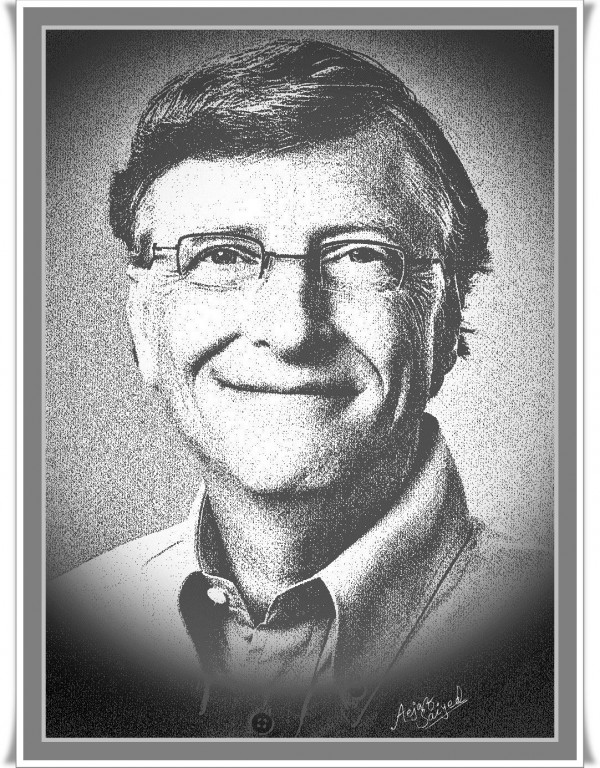 Digital Painting Of Bill Gates