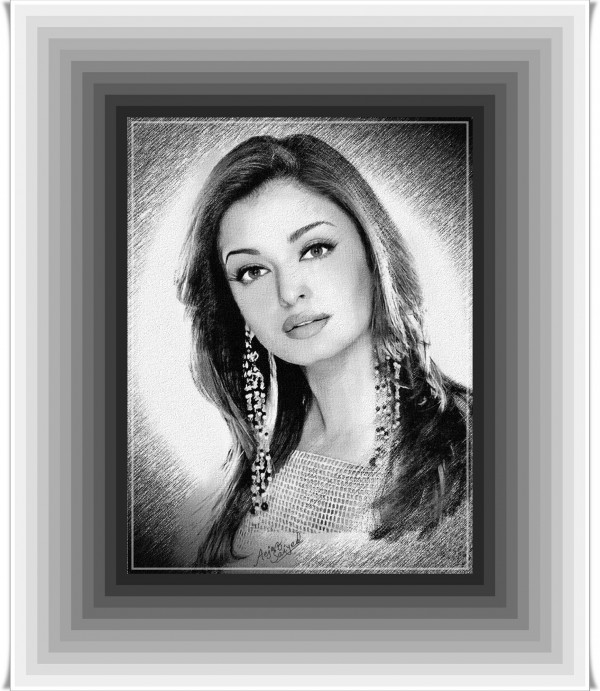 Digital Painting of Aishwarya Rai Bachchan - DesiPainters.com