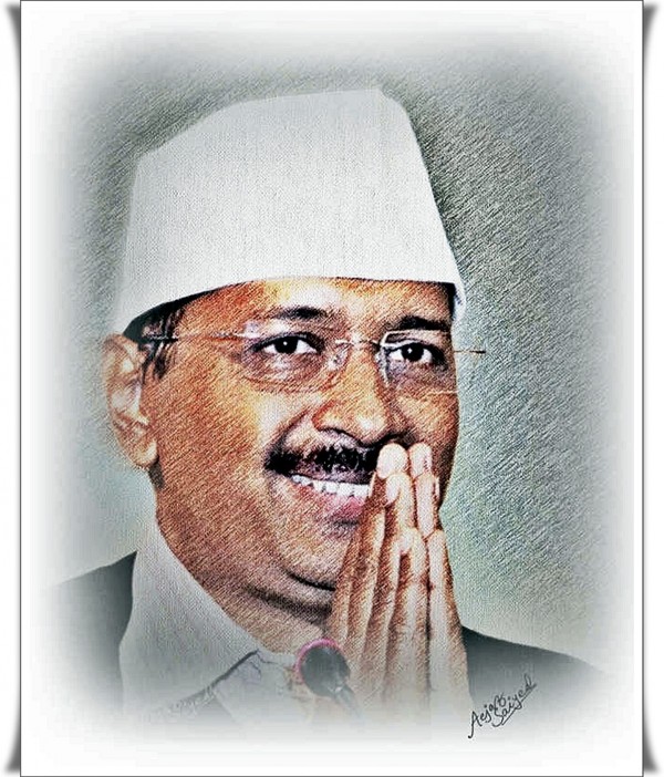  Digital Painting of Arvind Kejriwal 