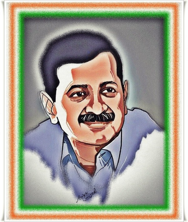  Digital Painting of Arvind Kejriwal