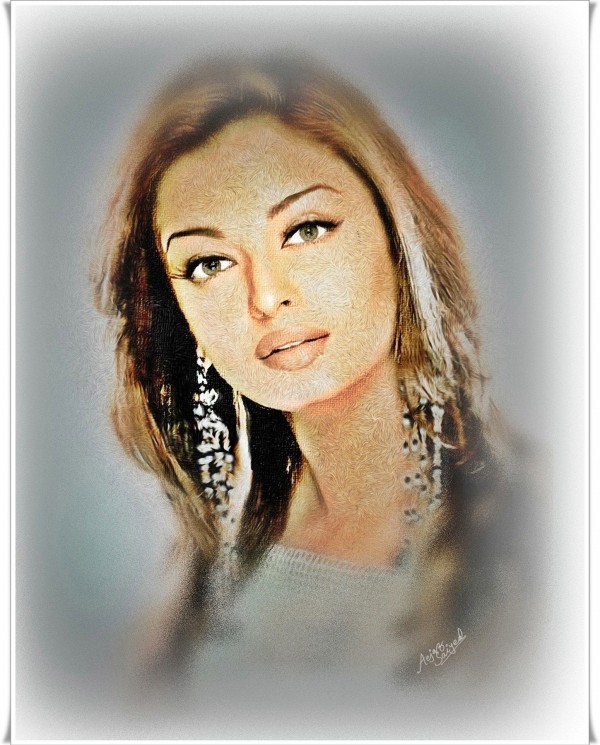 Digital Painting of Aishwarya Rai Bachchan - DesiPainters.com